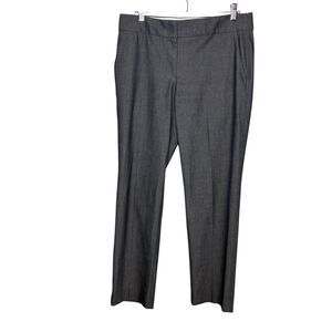 Loft Pants Womens Marisa Cropped Straight Leg Size 6 Gray Stretch Work Fall
